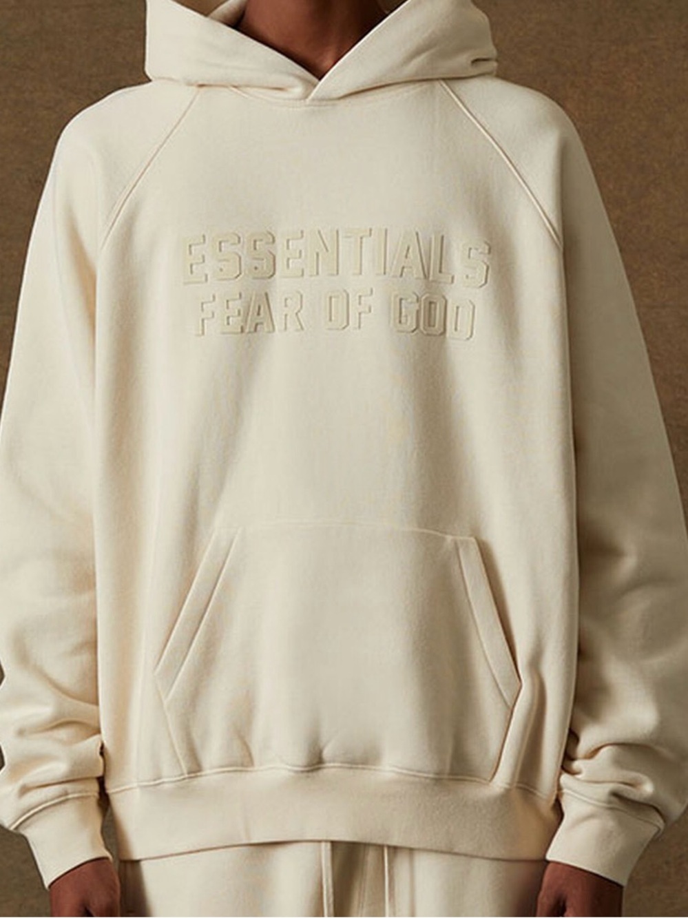 ESSENTIALS Fear of God Cream Embossed Hoodie